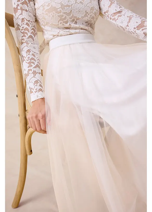 Maxiskj&oslash;rt i fin tyll, bonprix