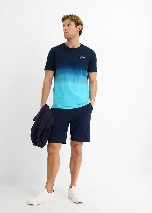 T-skjorte og sweat-bermudashorts (2-delt sett), bonprix