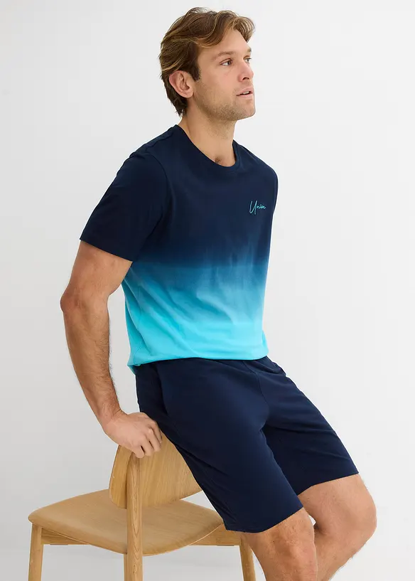 T-skjorte og sweat-bermudashorts (2-delt sett), bonprix