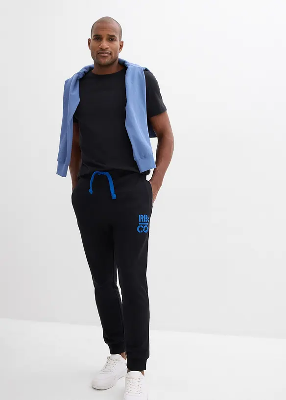 Joggebukse med detaljer i kontrastfarge, bonprix