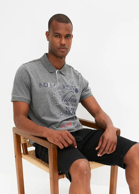 Kortermet poloskjorte i jersey, bonprix