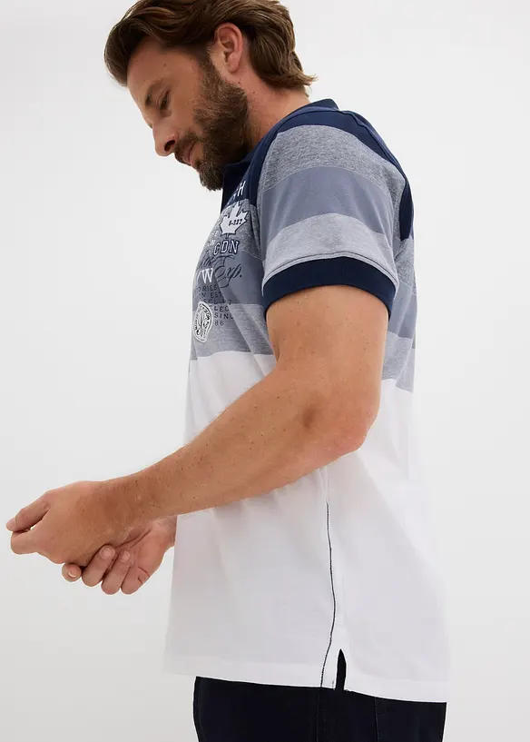 Poloskjorte i jersey i 100% &oslash;kologisk bomull, bonprix