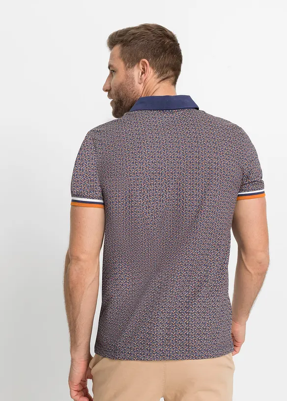 Kortermet jersey-poloskjorte i 100% &oslash;kologisk bomull, bonprix