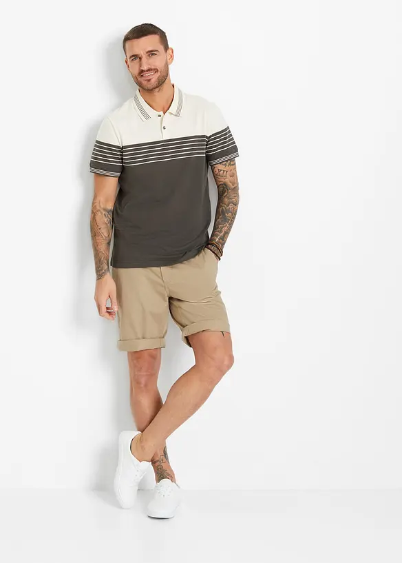 Jersey-poloskjorte av 100% bomull, bonprix