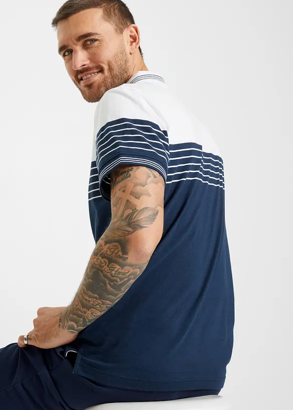 Jersey-poloskjorte av 100% bomull, bonprix