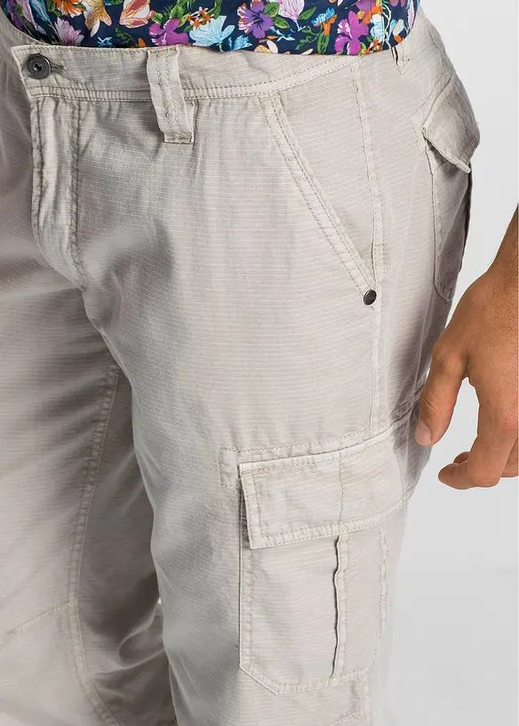 Regular Fit-cargo-bermudashorts i 100% bomull, lang, bonprix