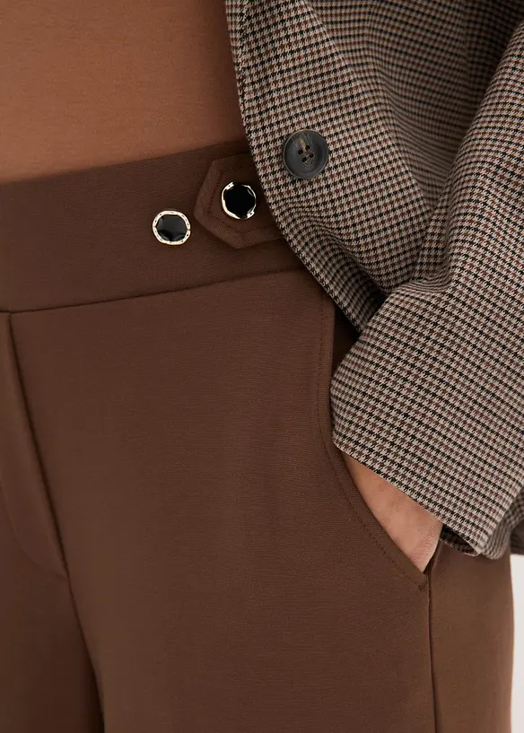 Jerseybukse med dekorativt spensel, bonprix