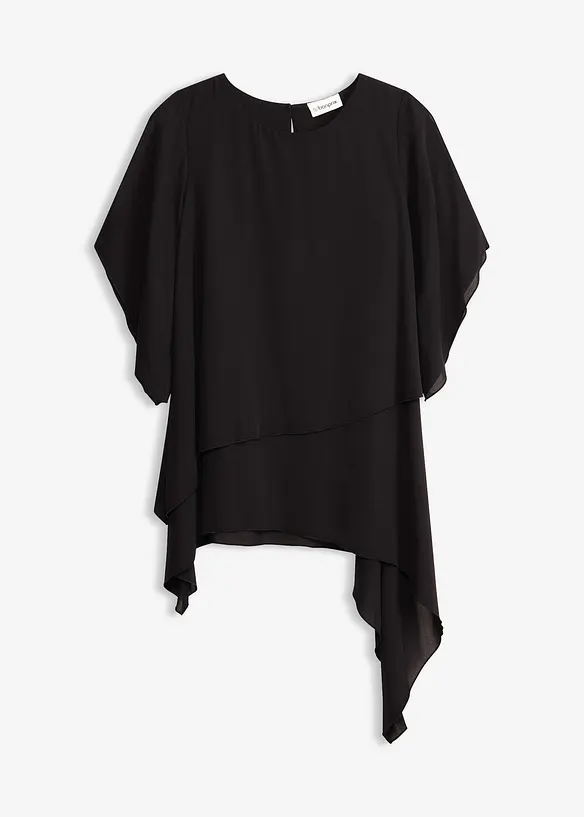 Bluse i lag p&aring; lag-stil med snipper i falden, bonprix