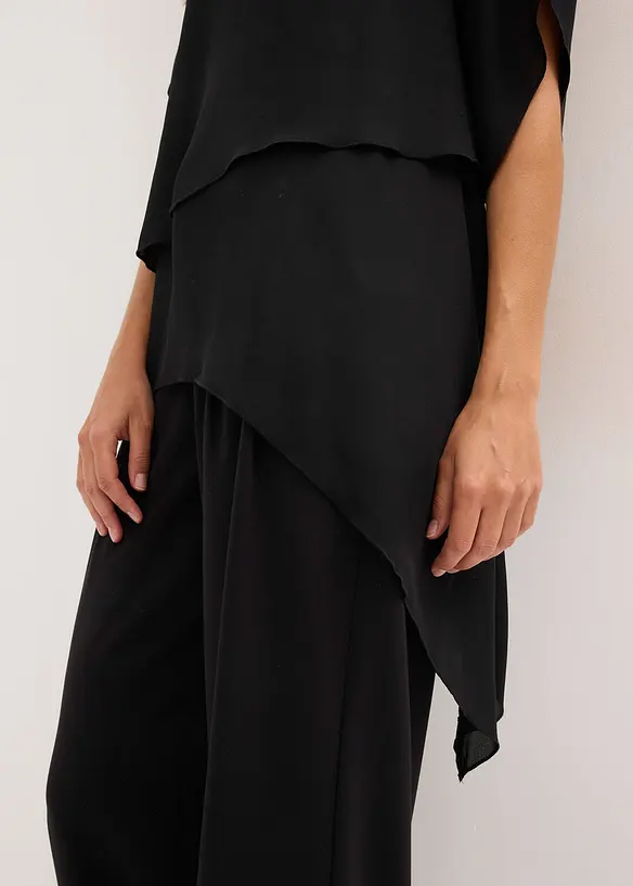 Bluse i lag p&aring; lag-stil med snipper i falden, bonprix