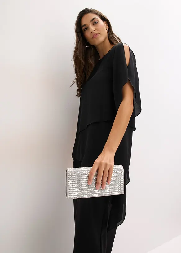 Bluse i lag p&aring; lag-stil med snipper i falden, bonprix