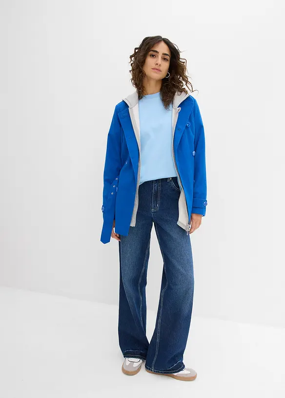 Oversized topp i formstabil, 100% &oslash;kologisk bomull, bonprix