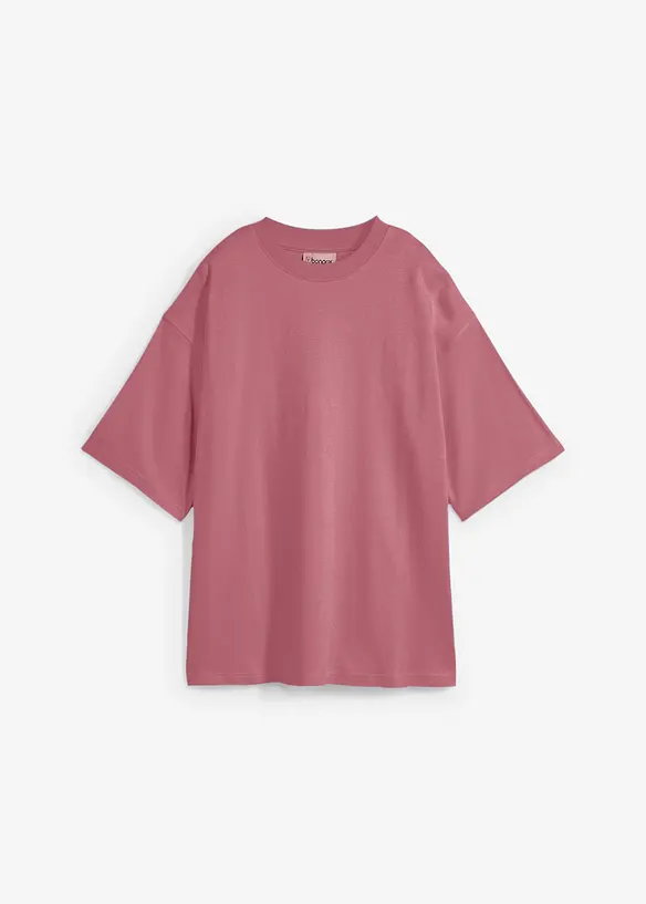 Oversized topp i formfast, 100% &oslash;kologisk bomull, bonprix
