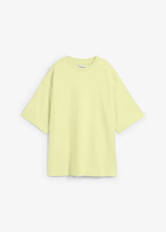 Oversized topp i formfast, 100% &oslash;kologisk bomull, bonprix
