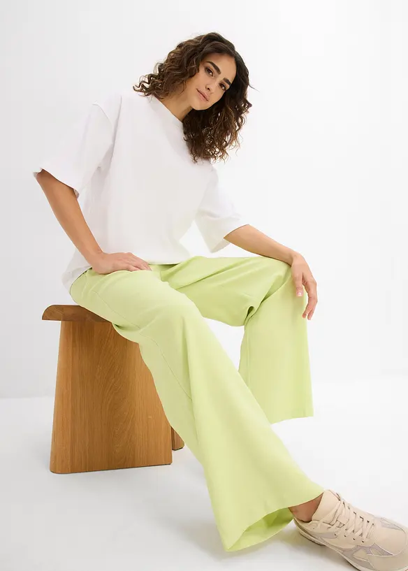 Oversized topp i formstabil, 100% &oslash;kologisk bomull, bonprix