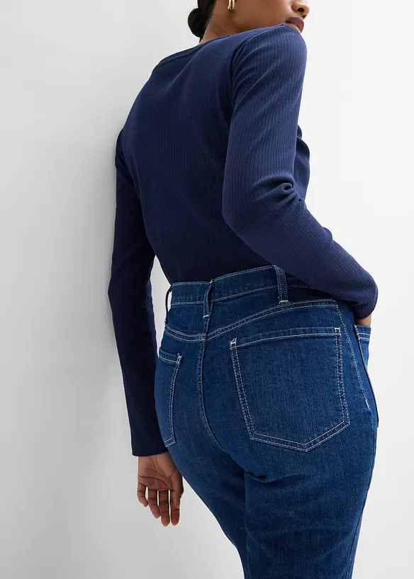 Bootcut-jeans High Waist, Stretch Full Length, bonprix