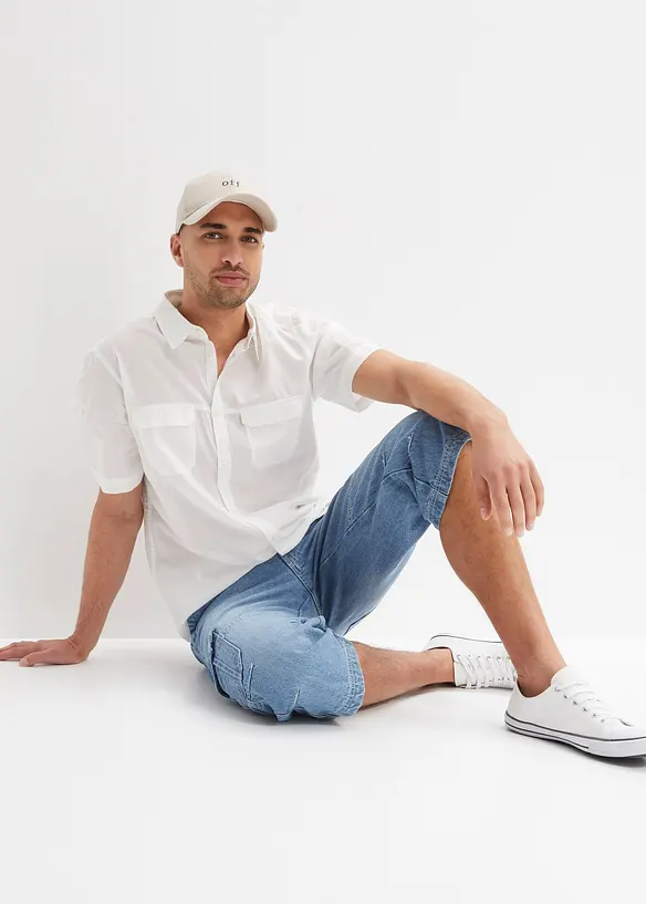 Regular Fit 3/4-cargojeans, Straight, bonprix