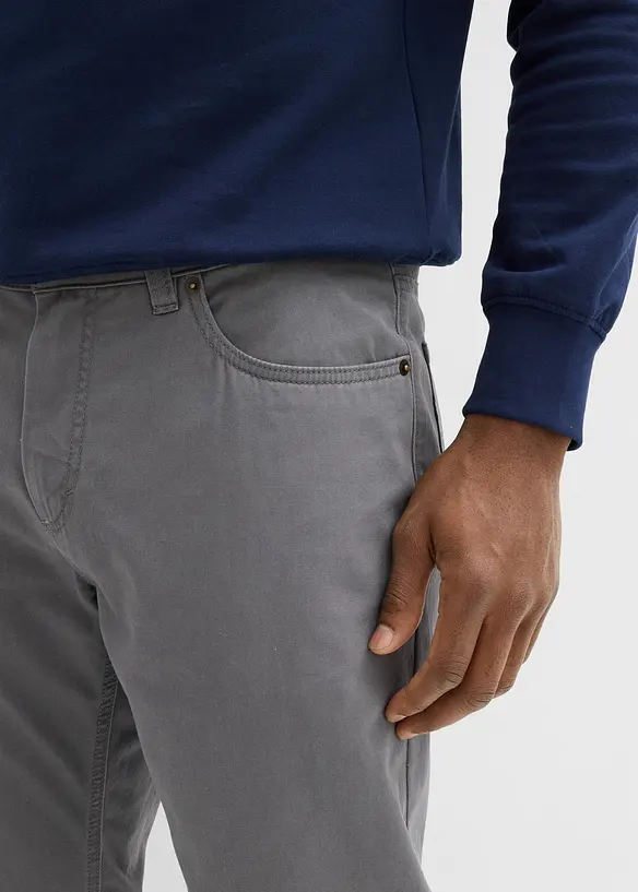 Regular Fit-twillbukse i 100% bomull, Straight, bonprix