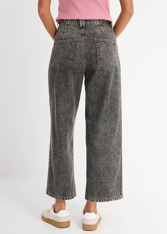 Loose Straight-jeans Mid Waist, cropped, bonprix