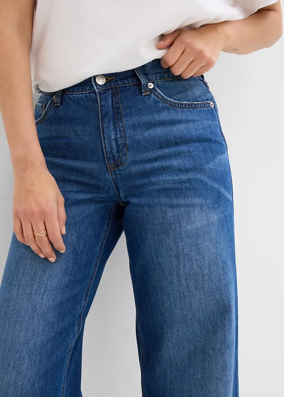 Baggy-jeans Mid Waist, supersoft, cropped, bonprix