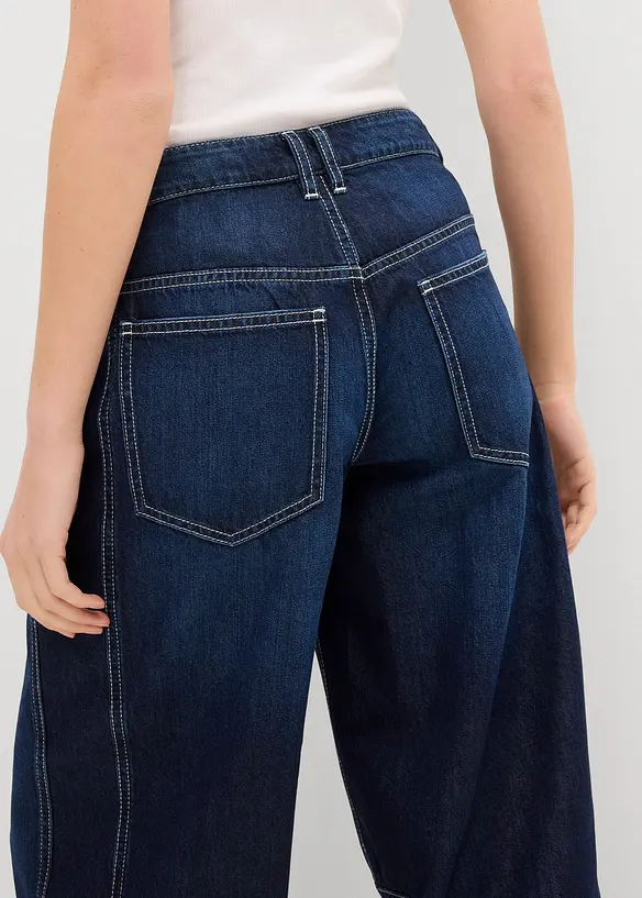 Loose Fit-jeans, Mid Waist, super soft cropped, bonprix