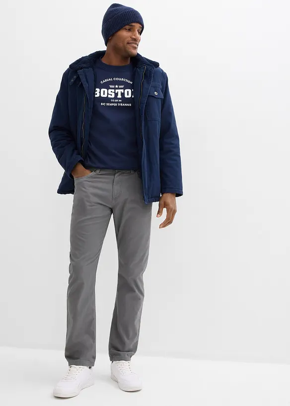 Regular Fit-twillbukse i 100% bomull, Straight, bonprix