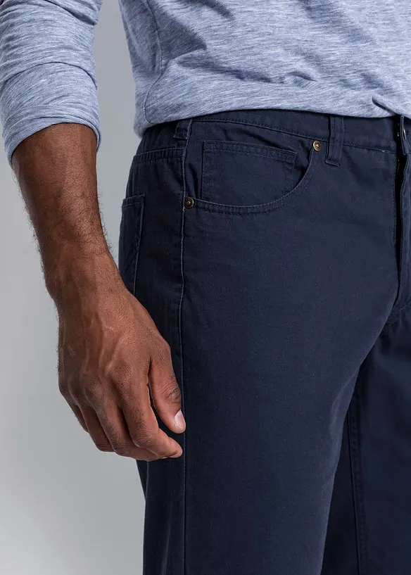 Regular Fit-twillbukse i 100% bomull, Straight, bonprix
