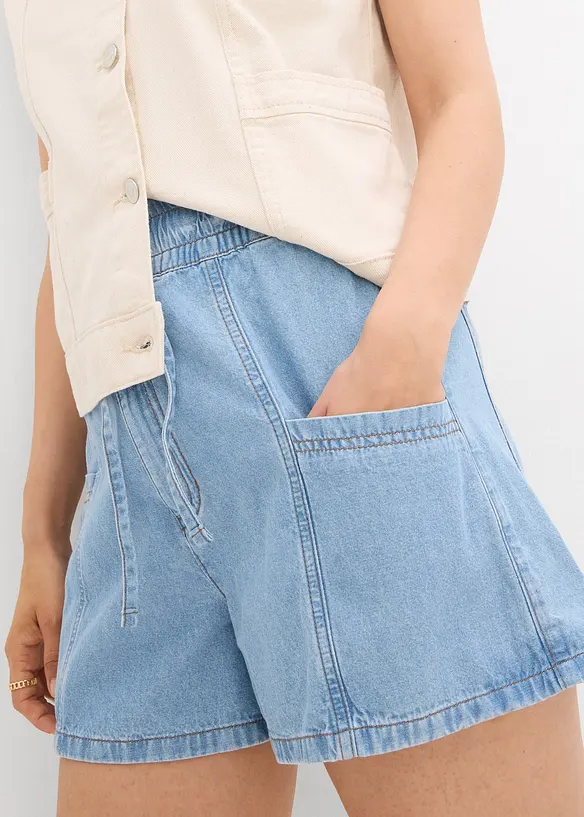 Jeansshorts High Waist, komfortlinning, bonprix
