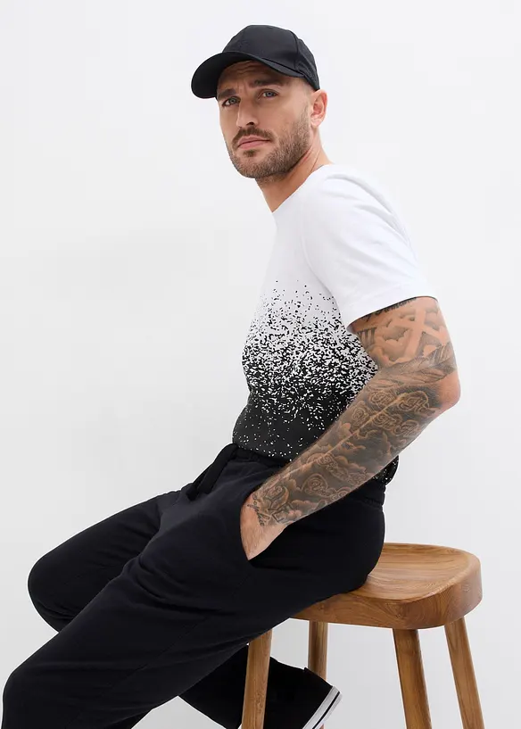 Innvendig flosset joggebukset med rett nederkant, bonprix