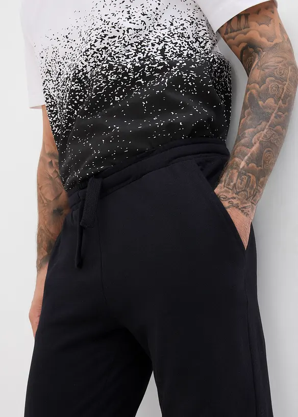 Innvendig flosset joggebukset med rett nederkant, bonprix