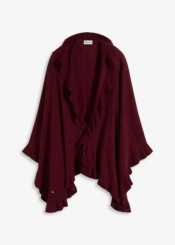 Poncho med kasjmirandel, bonprix