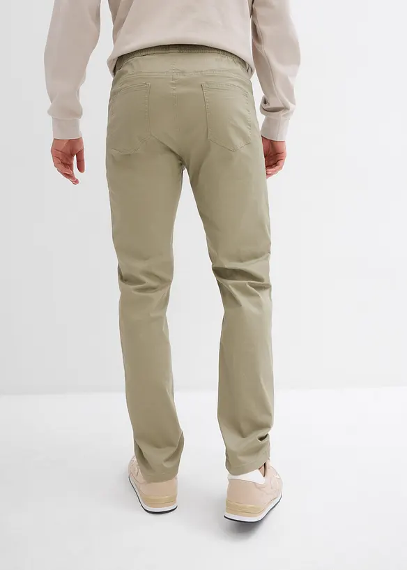 Regular Fit slip on-stretchbukse, Straight, bonprix
