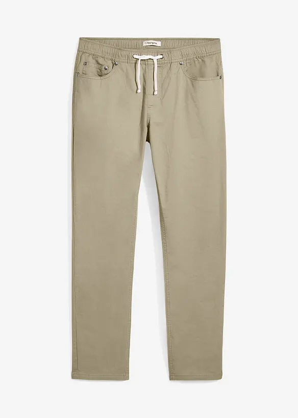 Regular Fit slip on-stretchbukse, Straight, bonprix