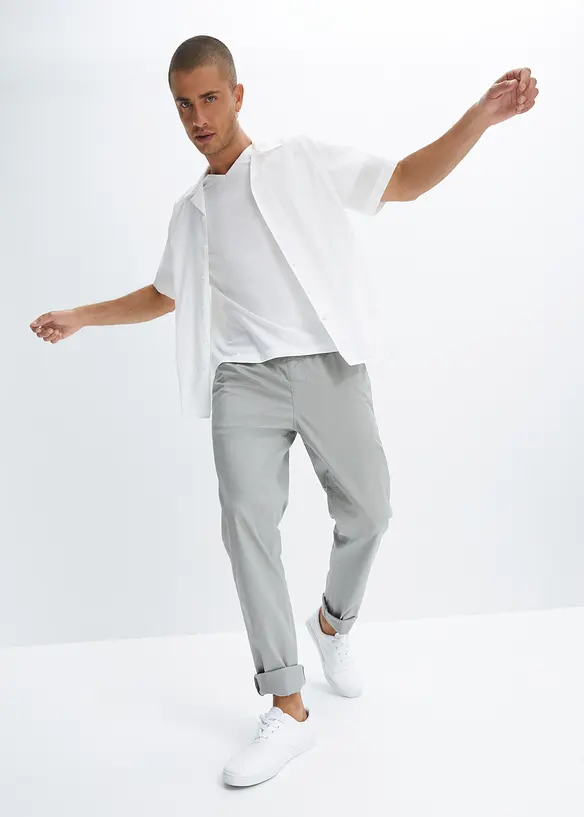 Regular Fit slip on-stretchbukse, Straight, bonprix