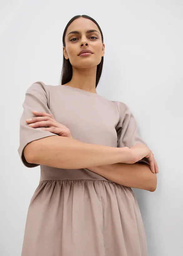 Midikjole i 100% bomull, bonprix