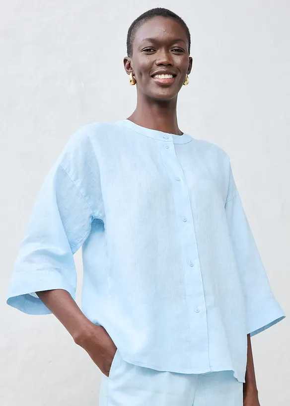 Oversized linbluse, bonprix