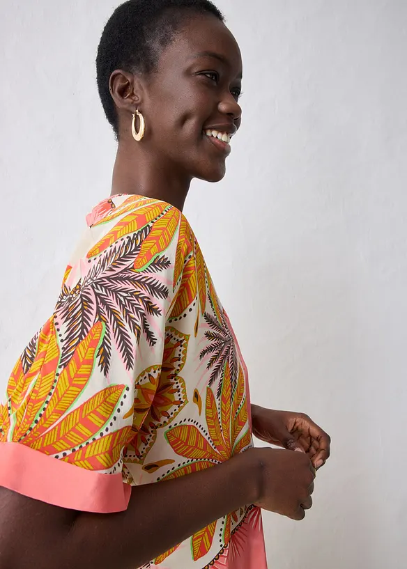 Blusetunika med silke, bonprix