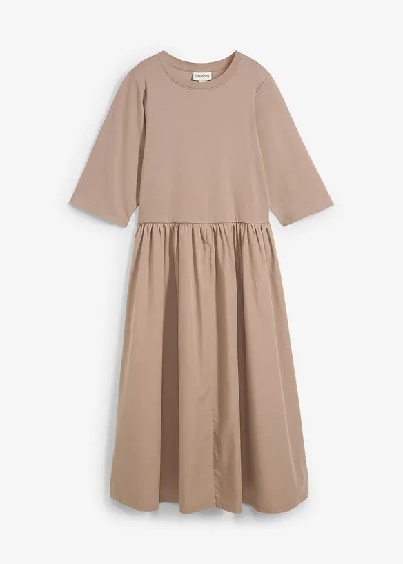 Midikjole i 100% bomull, bonprix