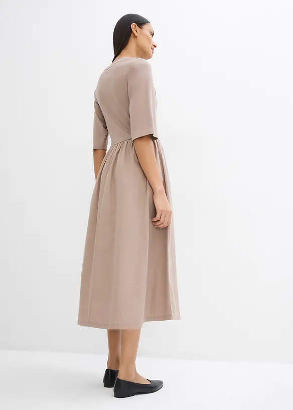 Midikjole i 100% bomull, bonprix