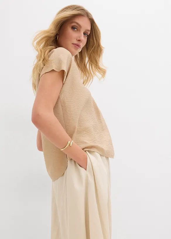 Blusetunika i lett viskosemiks, bonprix