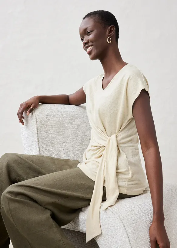 Omslagstopp i lin, bonprix