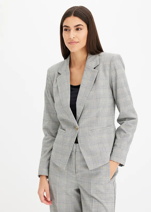 Blazer med glencheck-m&oslash;nster, bonprix