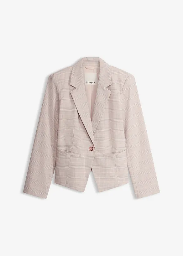 Blazer med glencheck-m&oslash;nster, bonprix