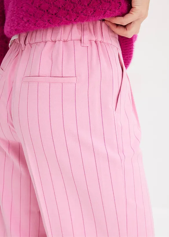 Vid bukse med n&aring;lestripe-m&oslash;nster, bonprix