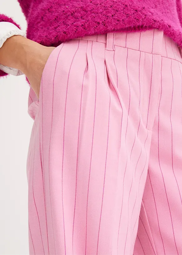 Vid bukse med n&aring;lestripe-m&oslash;nster, bonprix