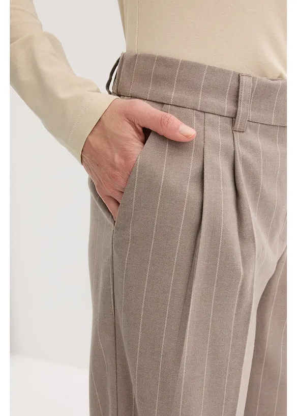 Vid bukse med n&aring;lestripe-m&oslash;nster, bonprix