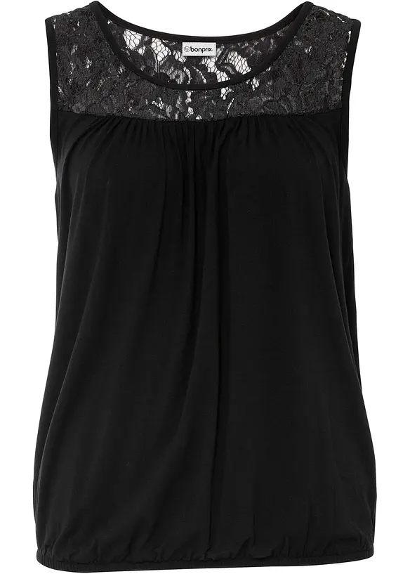 Ermel&oslash;s topp i viskosemiks, bonprix