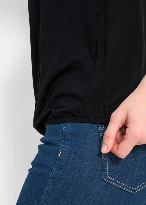 Ermel&oslash;s topp i viskosemiks, bonprix