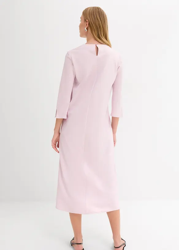 Midikjole i glinsende sateng, bonprix