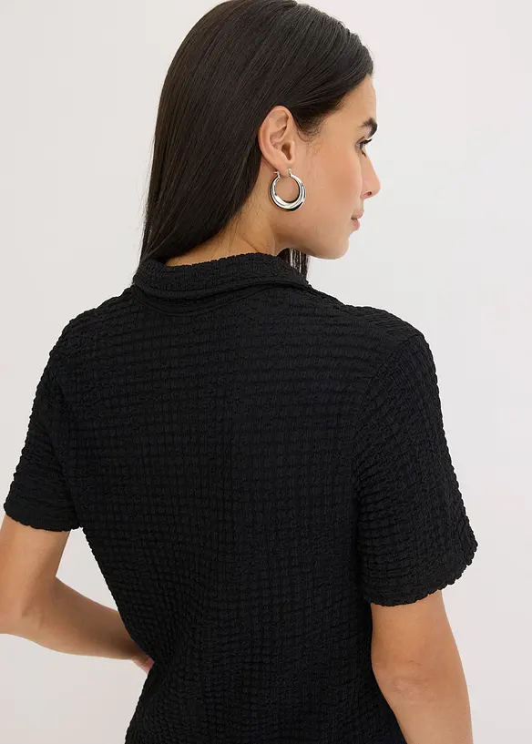 Trikotbluse med struktur, bonprix