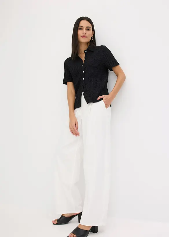 Trikotbluse med struktur, bonprix